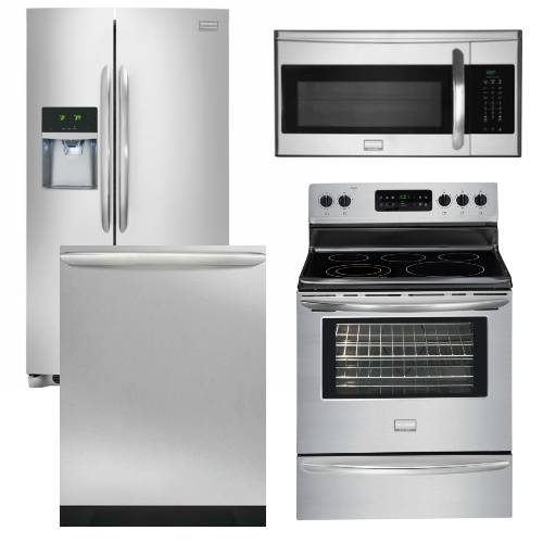 Four different appliances are arranged together.
