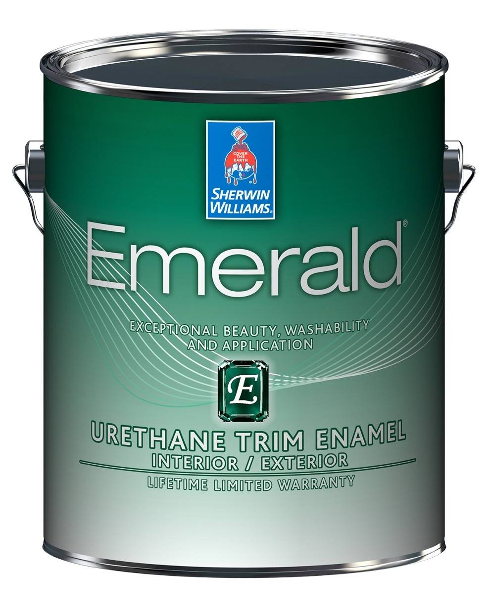 A gallon of Emerald paint.