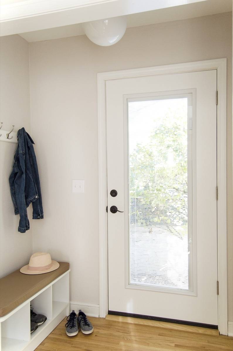 Back door - Curbly House - built in blinds