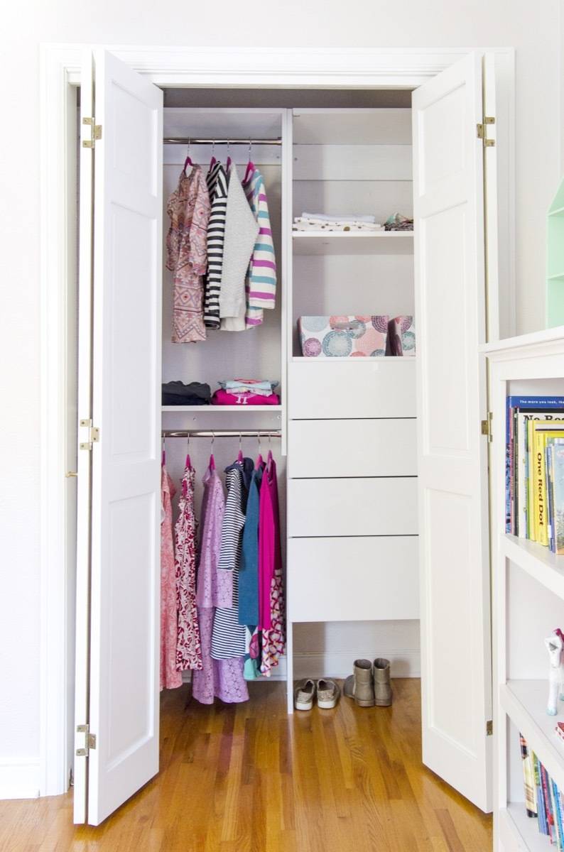 Girl's room closet system from Modular Closets