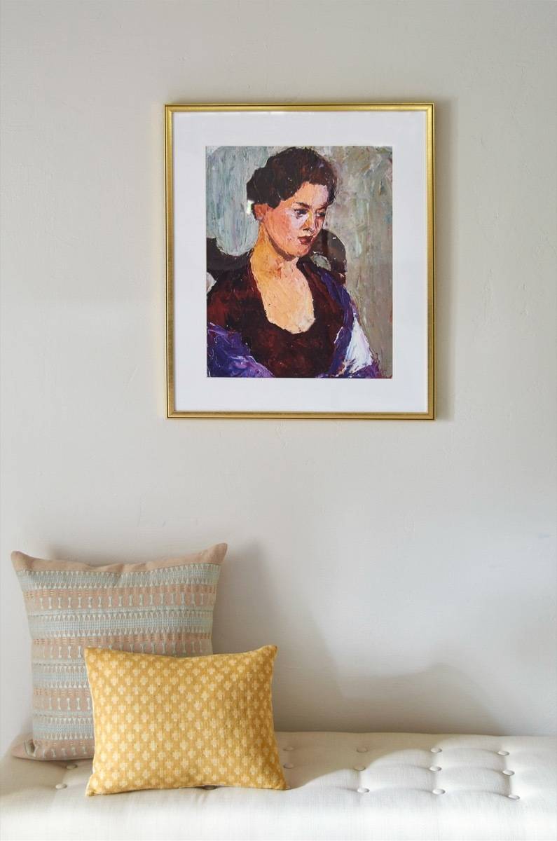 Wall art, woman portrait detail