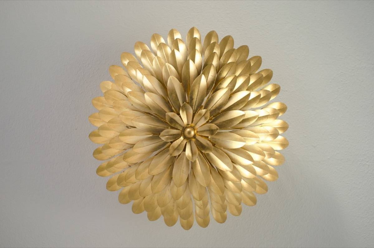 Gold ceiling light detail