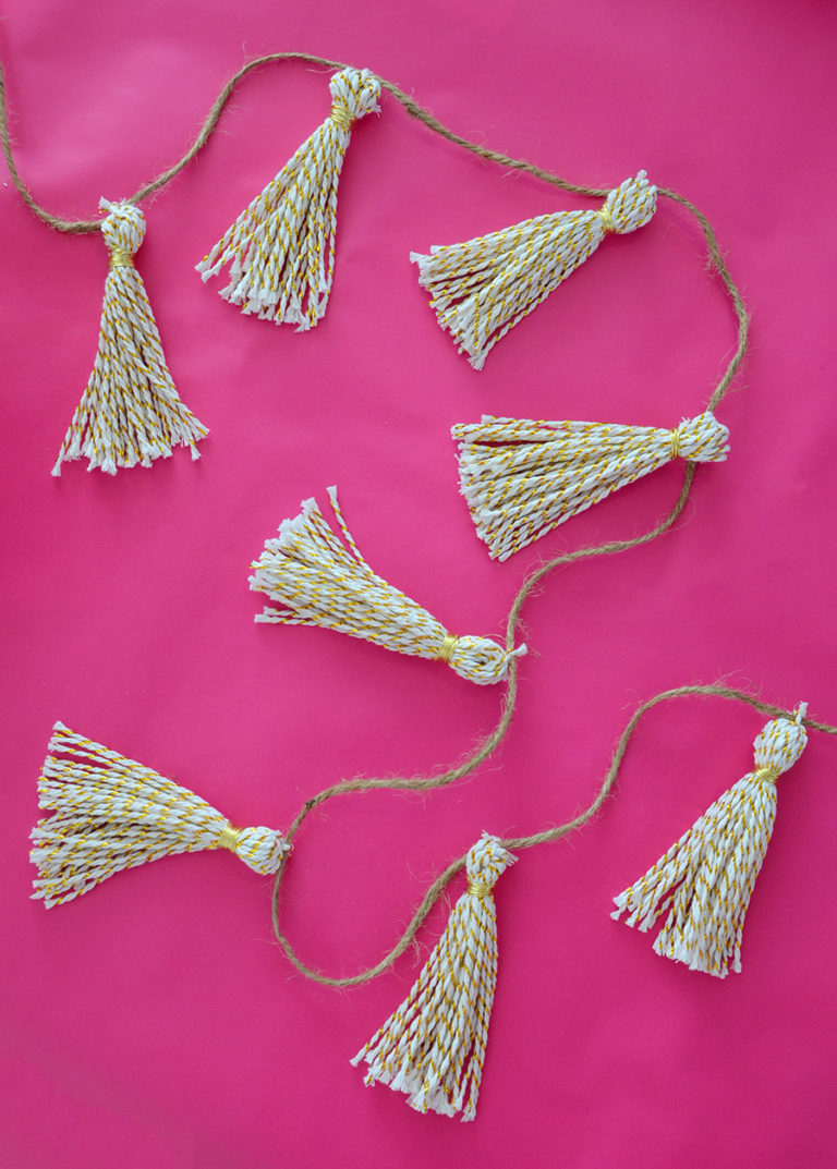 Easy DIY Gold Tassel Garland Curbly