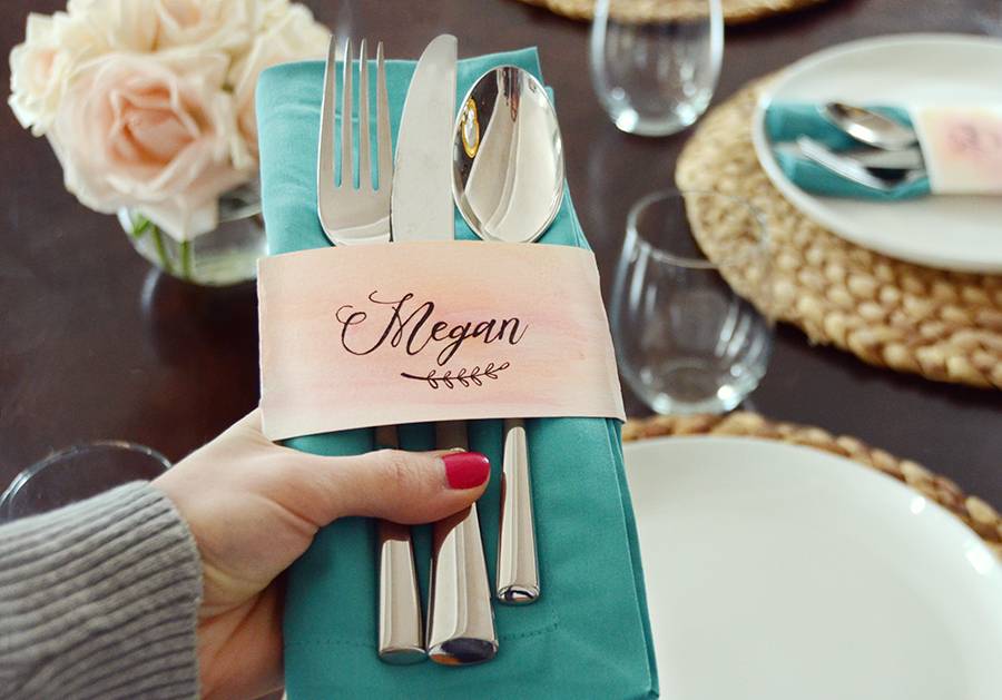 DIY Place Cards With Faux Calligraphy