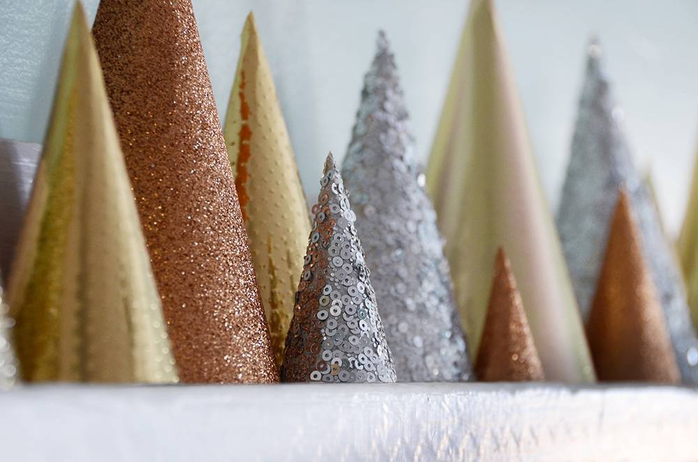 Easy DIY Metallic Paper Trees