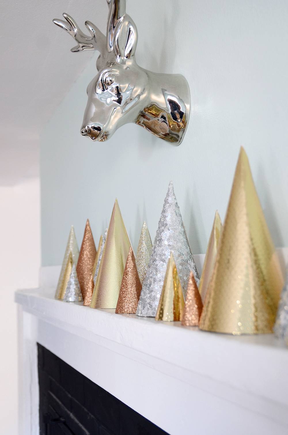 Easy DIY Metallic Paper Trees