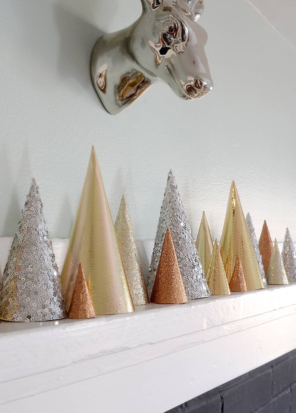 Easy DIY Metallic Paper Trees