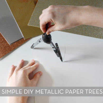 Easy DIY Metallic Paper Trees