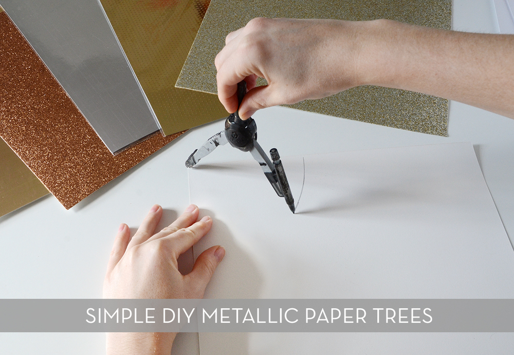 Easy DIY Metallic Paper Trees