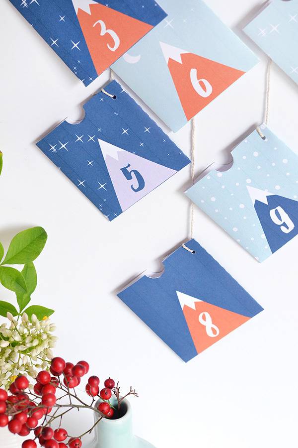 printable advent calendar detail