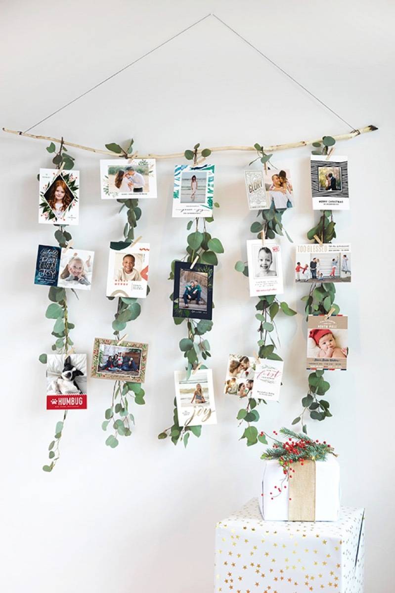 81 Stylish Christmas Decor Ideas You Can DIY | Eucalyptus card display