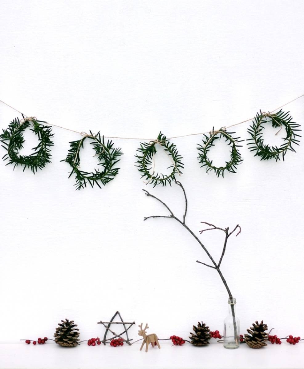 81 Stylish Christmas Decor Ideas You Can DIY | Miniature wreaths