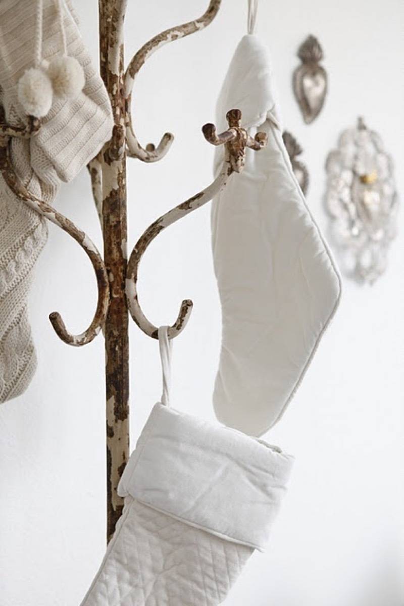 stockings on a coat tree