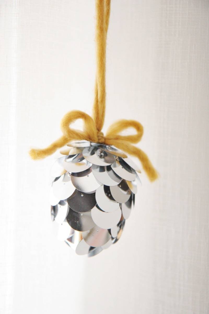 Shiny pinecone ornament
