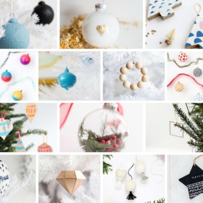 A mega roundup of DIY ornaments for your Christmas tree, whatever the theme may be!