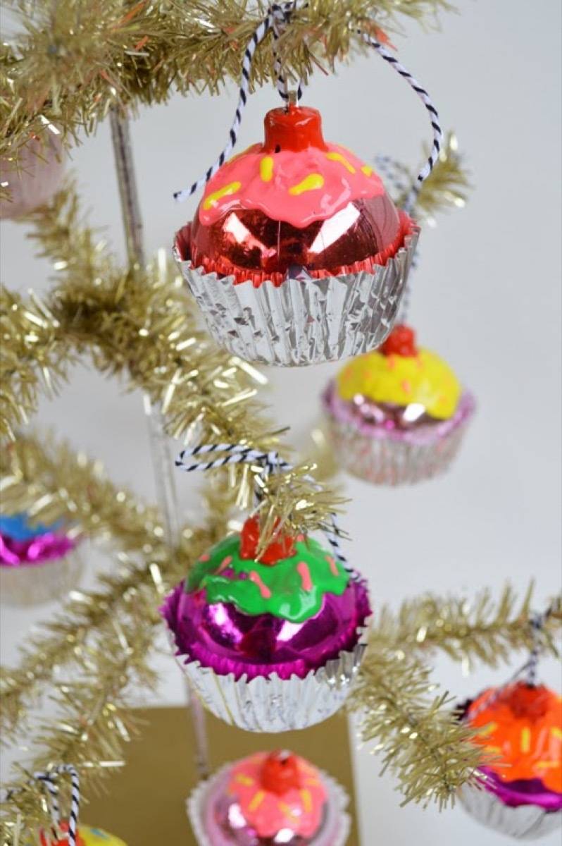 Cupcake ornaments