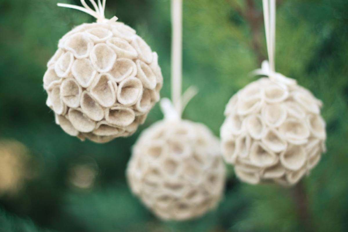 Natural felt ornament