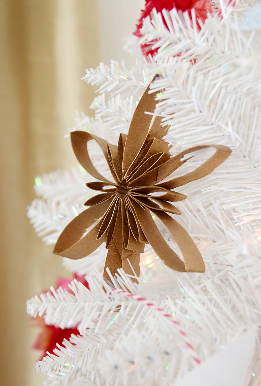Three DIY Recycled Paper Tree Decorations