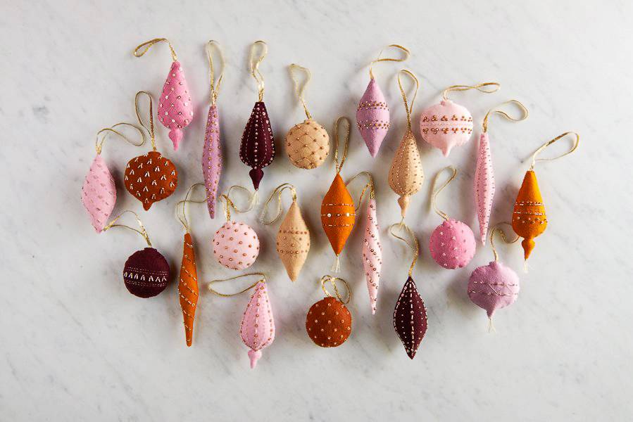 Hand-sewn ornaments