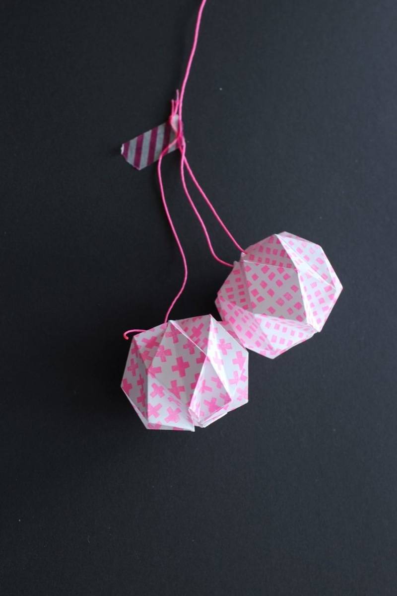 Paper origami ornaments