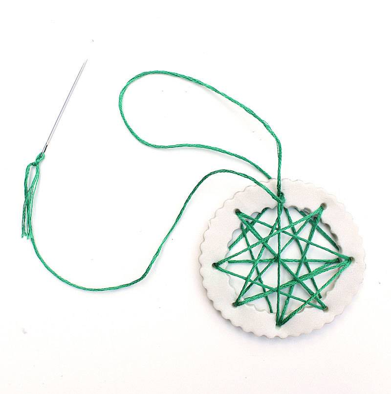 Polymer clay and string do-it-yourself ornaments