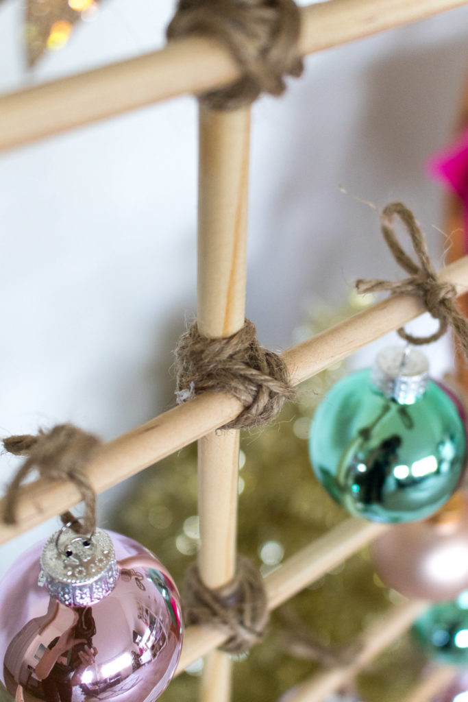 Try this Christmas Tree Alternative! Wooden Dowel Tree Decor Curbly