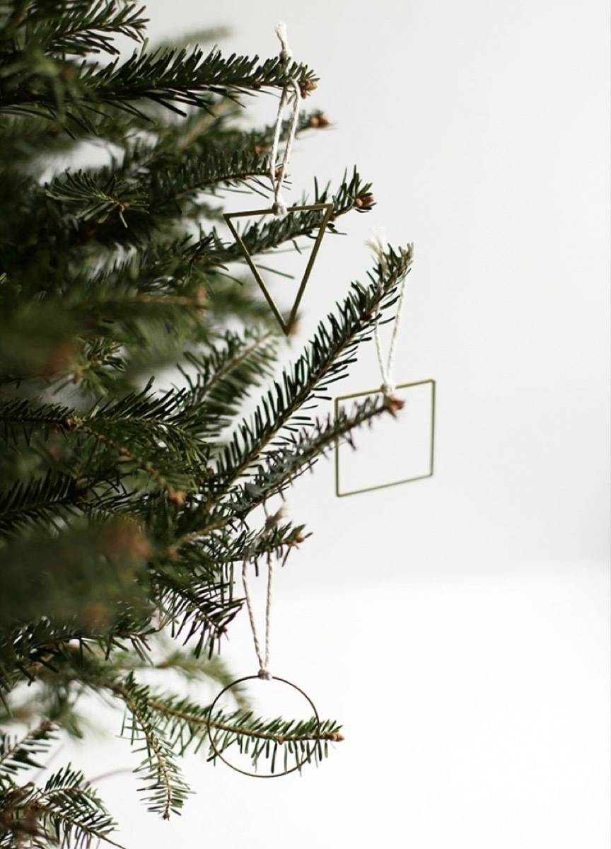 Geometric wire ornaments