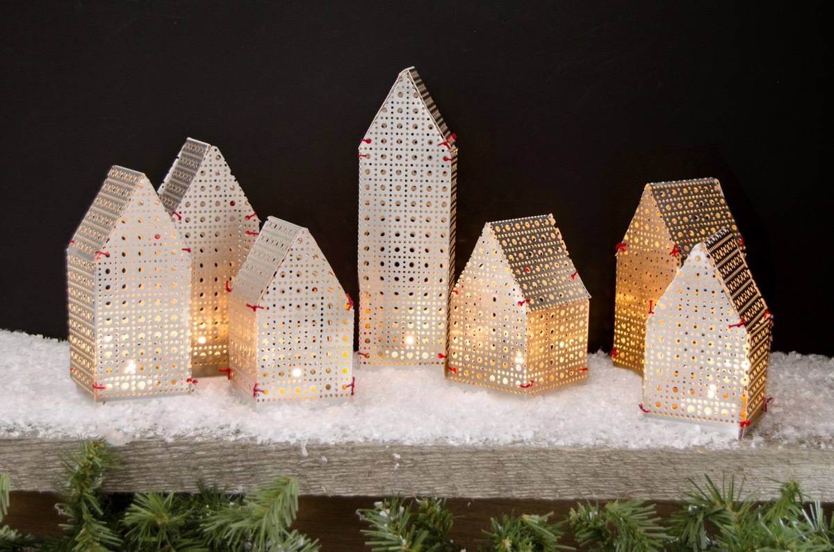 DIY holiday luminaries | A happy little village of light