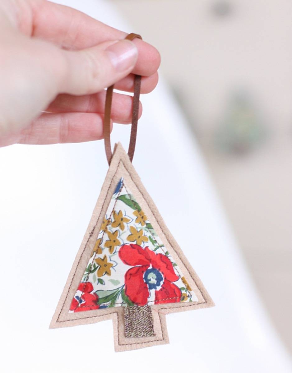 Fabric scrap ornament