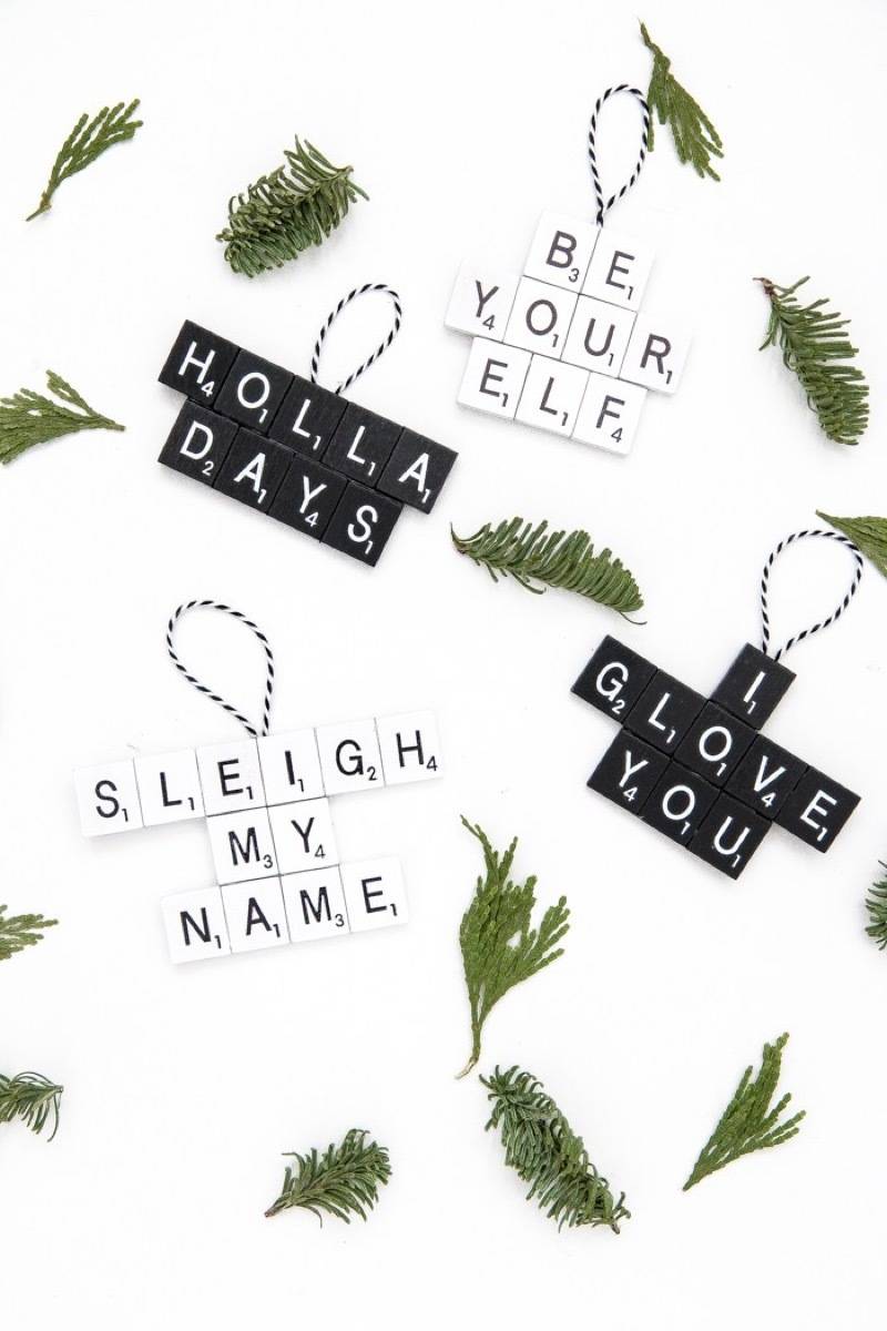 Scrabble ornaments