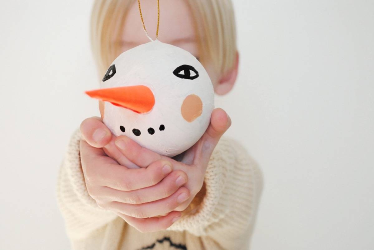 DIY snowman ornament