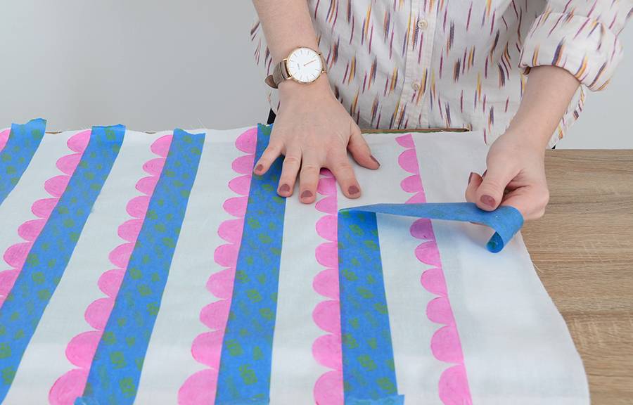 DIY Hand Printed Fabric Memo Board