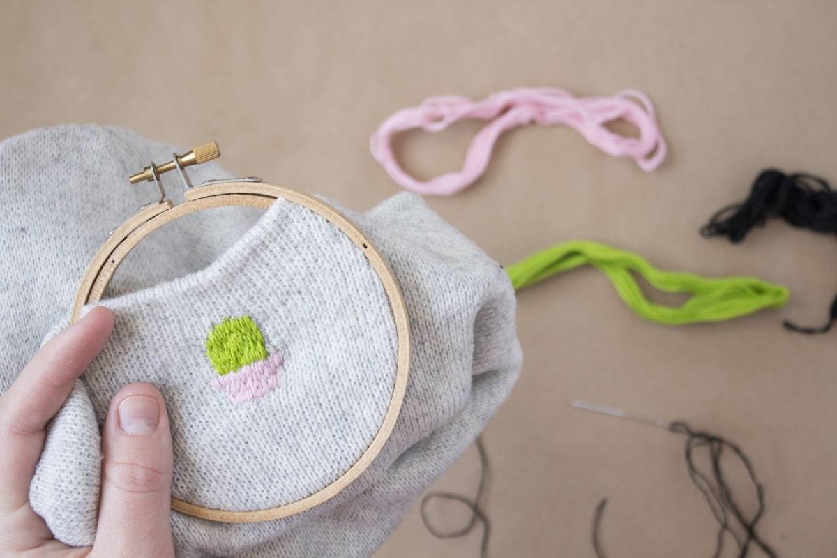 Embroidered Beanie DIY Make this Quick, Cute Update to Your Cap