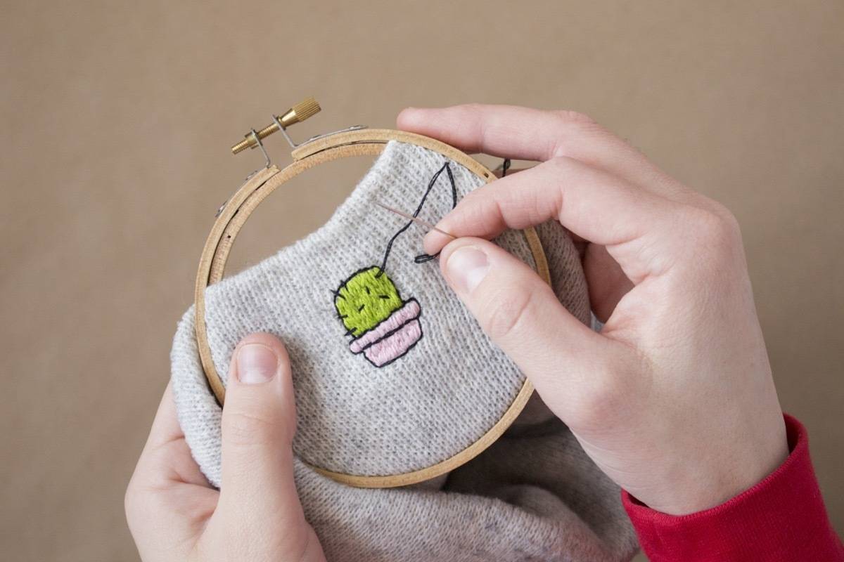 Embroidered Beanie DIY Make this Quick, Cute Update to Your Cap