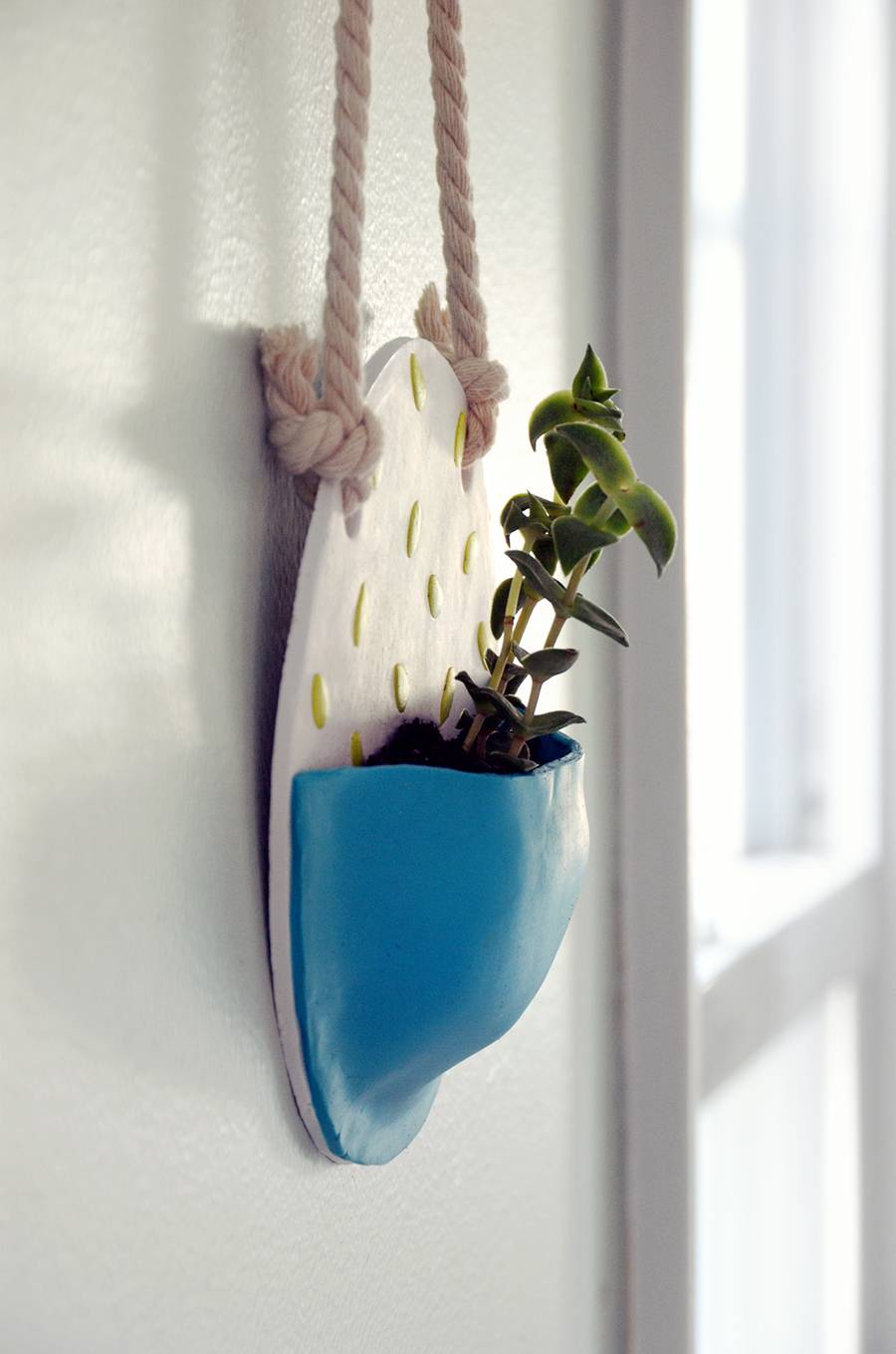 DIY Wall-Mounted Polymer Clay Plant Pocket