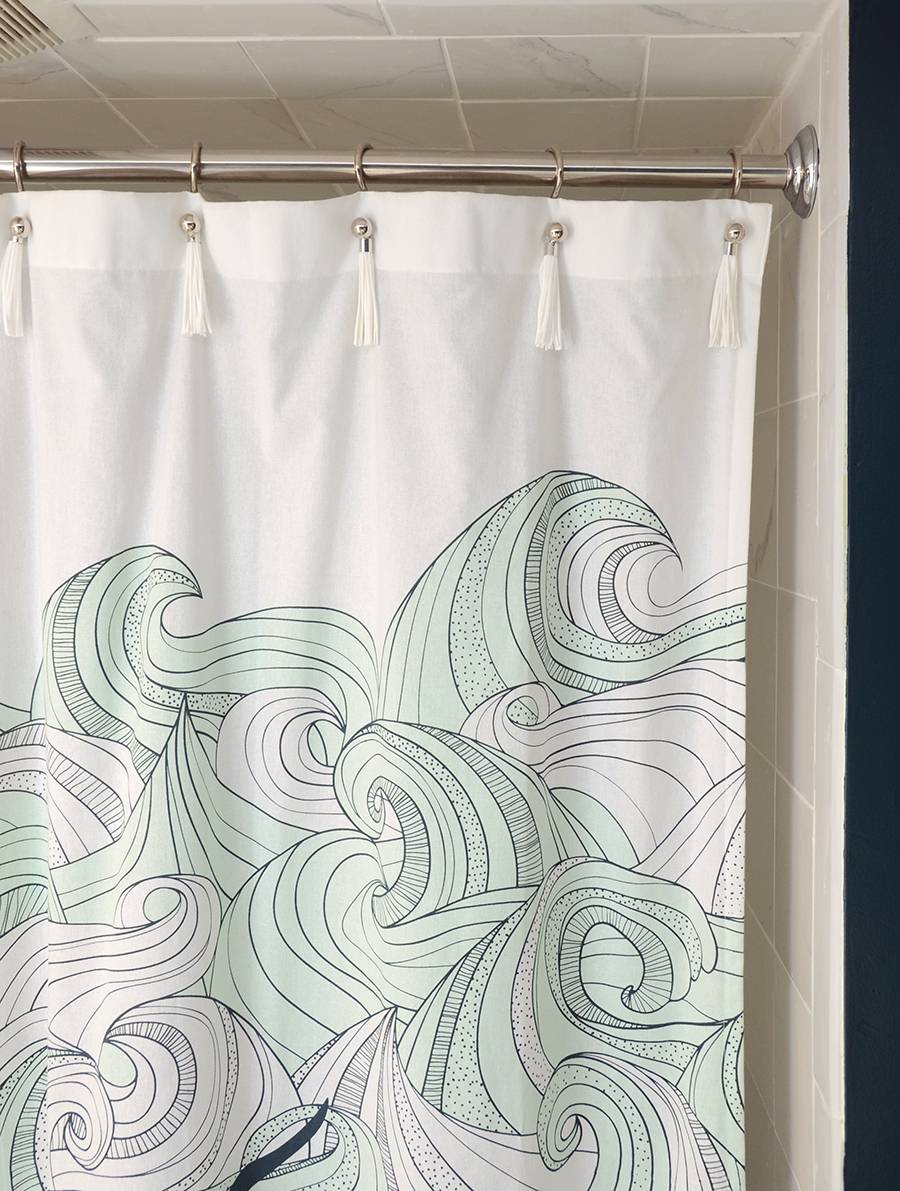 Easy Upgrade: DIY Tassel Shower Curtain Rings