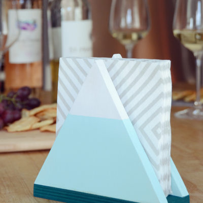 Easy DIY Snowy Mountain Napkin Holder