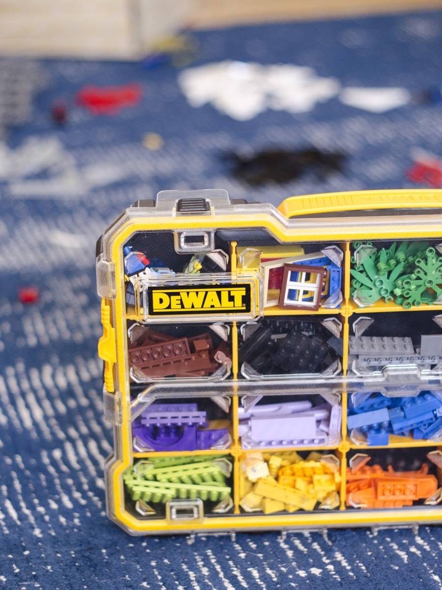 Not just for tools! The Dewalt Small Parts Organizer was basically built for Legos