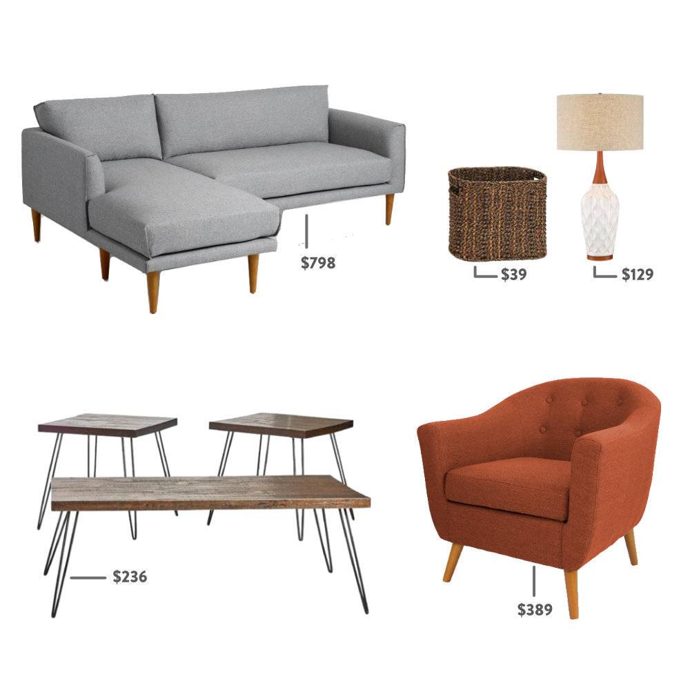 MCM living room - get the look