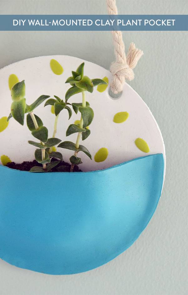 DIY Wall-Mounted Polymer Clay Plant Pocket