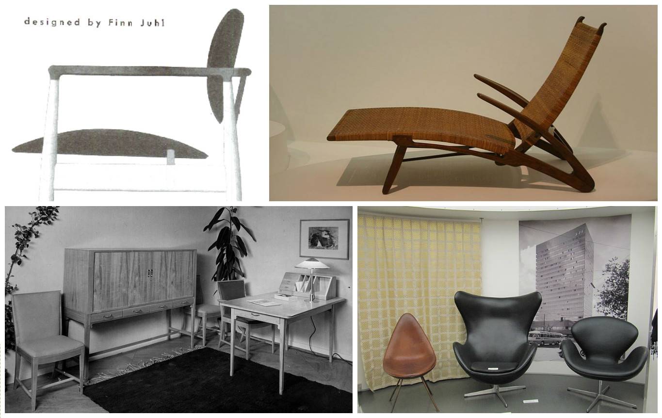 Mid century modern and Scandinavian furniture examples
