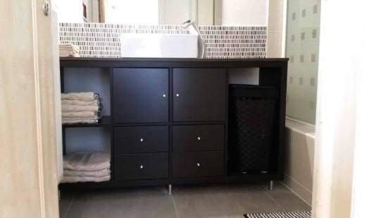 Before and After: Bathroom Vanity From An IKEA Kallax