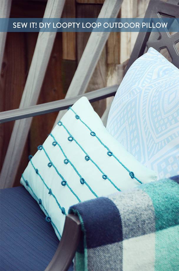 Sew It! DIY Loopty Loop Outdoor Pillow