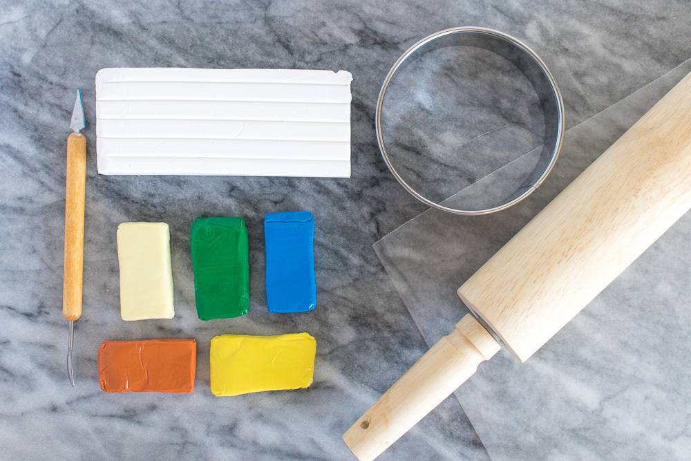 Colorful items and wooden stick ready for doing some art work.