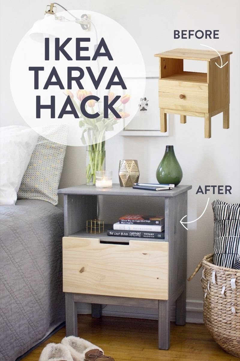 IKEA nightstand hack - how to create a hardware-less Tarva nightstand