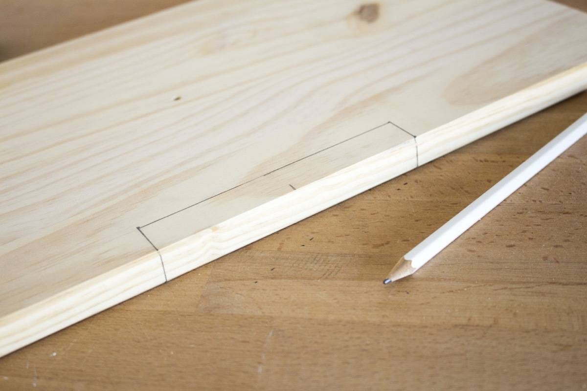 A closeup of IKEA Nightstand Hack, Tarva Edition: Step 2