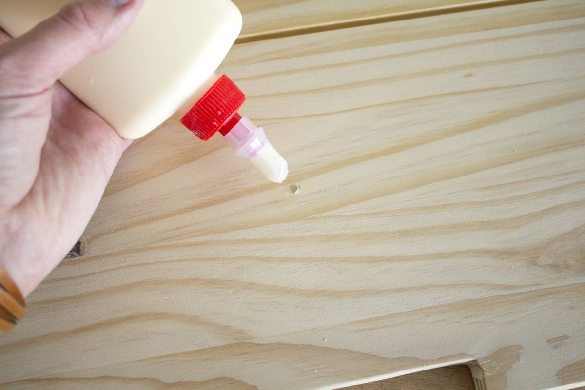 A closeup of IKEA Nightstand Hack, Tarva Edition: Step 