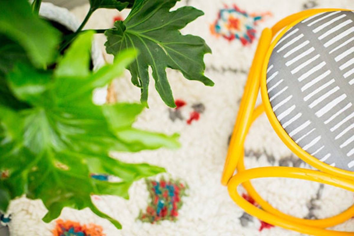 Old ottoman gets a makeover