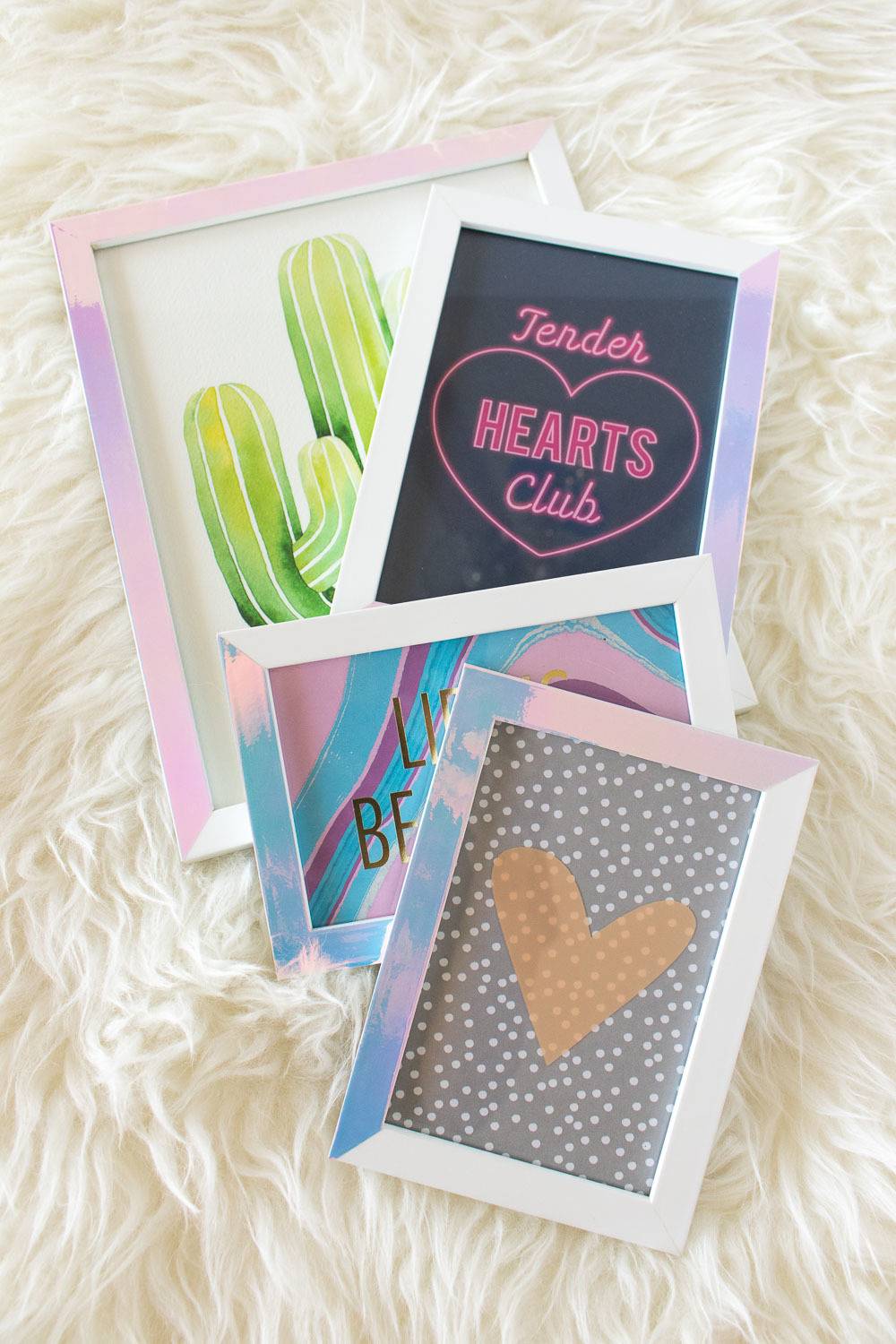 Picture frame makeover ideas - Photo via Club Crafted