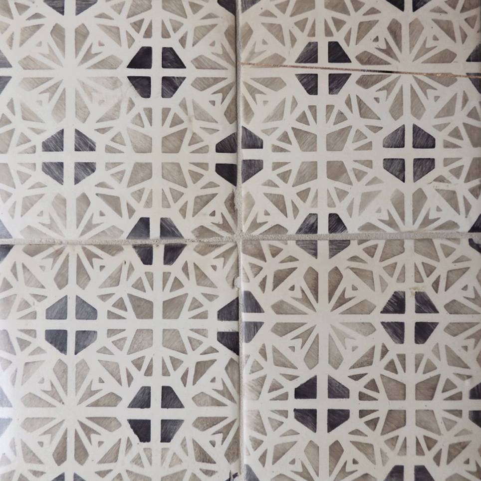 Detail of handmade tile